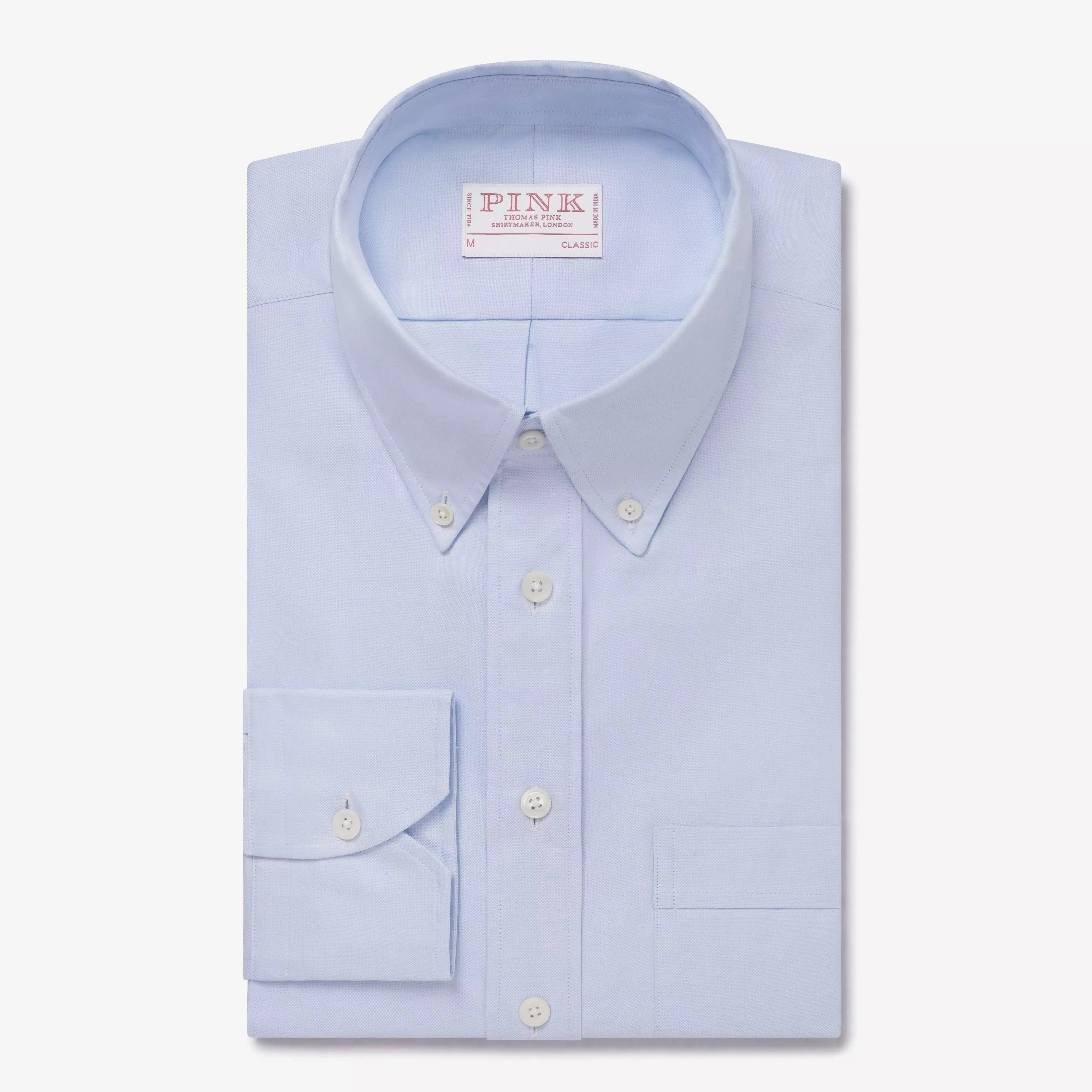 Pale Blue Classic Fit Smart Casual Button Down Weekend Oxford Shirt