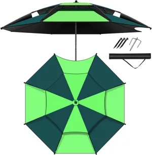 Patio Umbrella Sun Shade Umbrella For Outdoor Fishing Parasol, Essential For Fishing, 360° Rotation, Rainproof, With Carry Bag, Garden Yard Parasol, Beach Umbrellas, Camping Shelter, Green