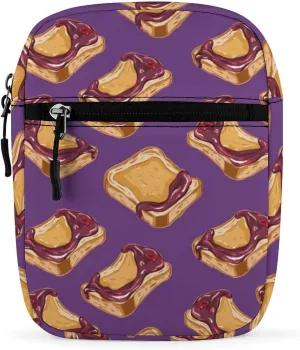 Peanut Butter Jelly Breakfast Funny Crossbody Bags Casual Sling Backpack with Adjustable Strap for Women Men