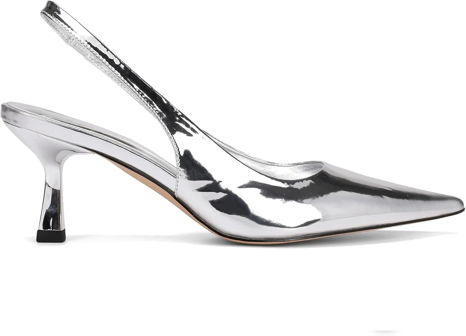 Pointed Toe Slingback Heels for Women Slip On Kitten Heel Pumps