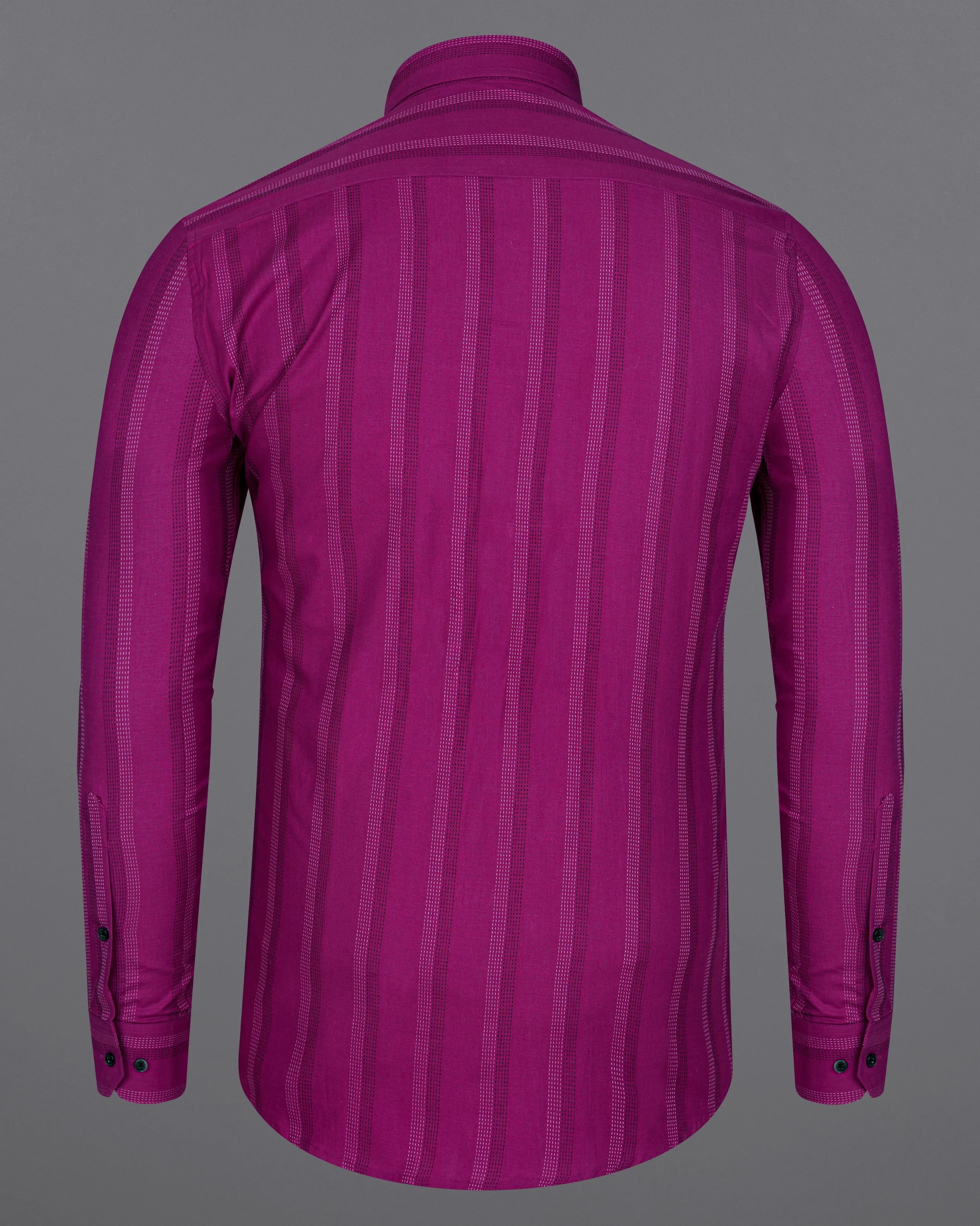 Pompadour Violet Striped Royal Oxford Shirt