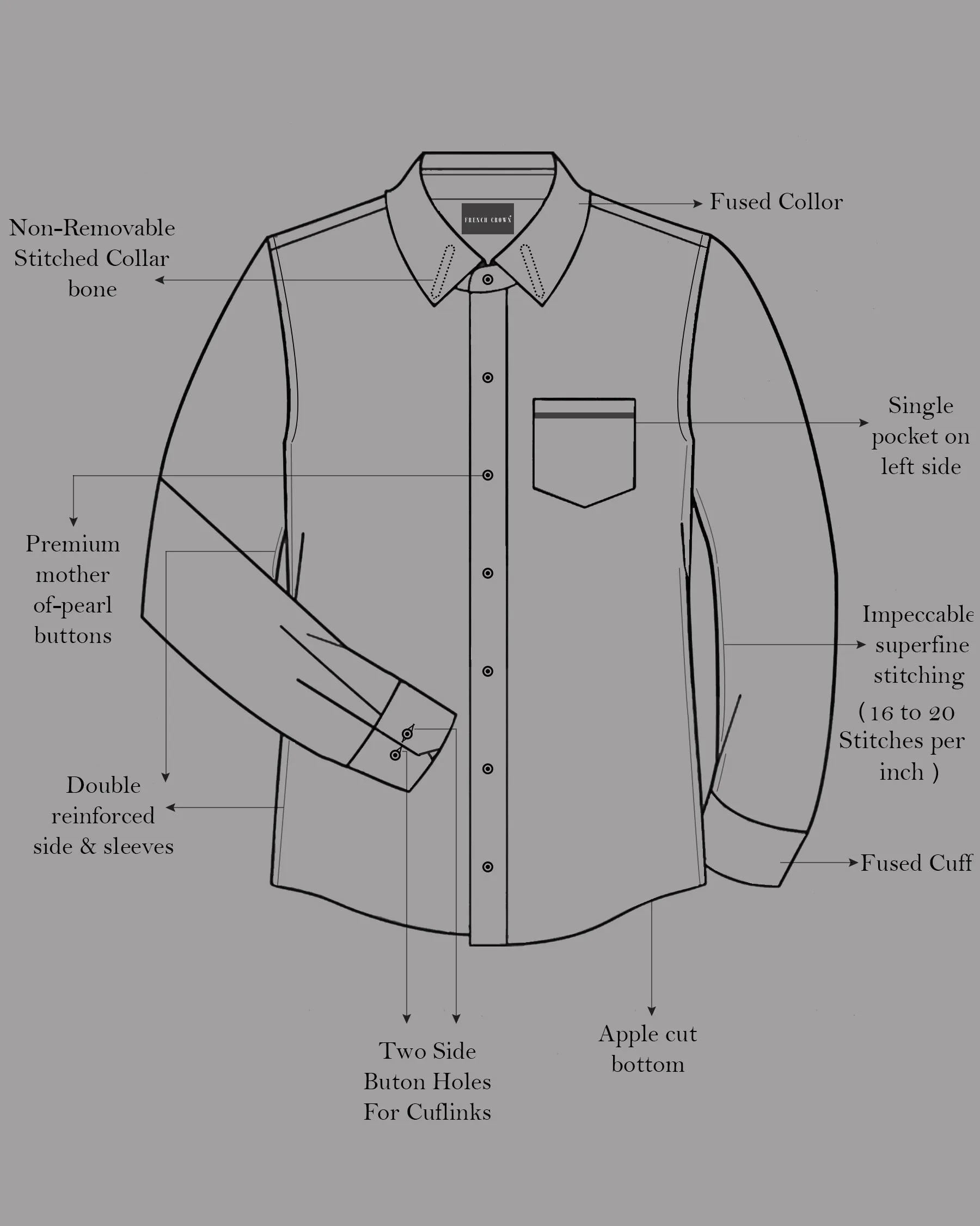Pompadour Violet Striped Royal Oxford Shirt