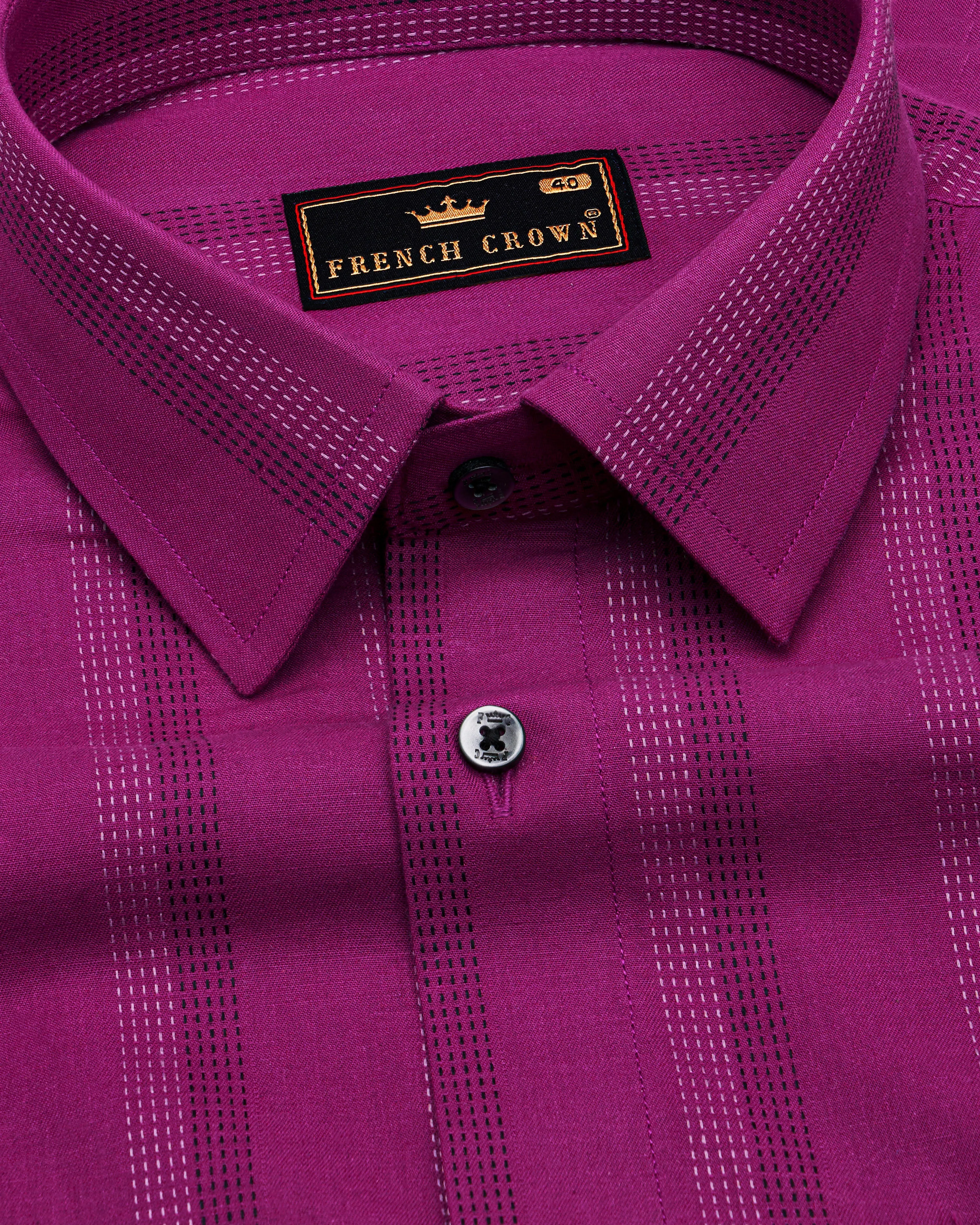 Pompadour Violet Striped Royal Oxford Shirt