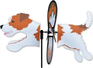Premier Kites Petite Wind Spinner for Patio, Lawn, Garden | 100% Rain & UV Resistant Polyester - Aerodynamic, Sturdy Long Lasting Dog Wind Spinner (Jack Russell)