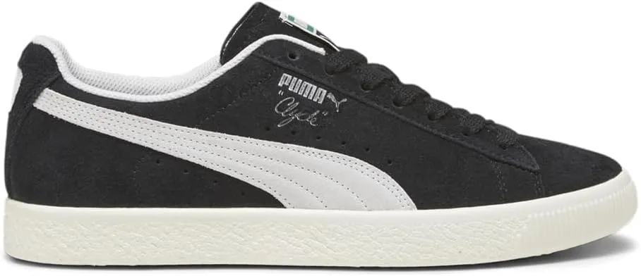 PUMA Mens Clyde Hairy Suede Lace Up Sneakers Shoes Casual - Black - Size 5 M