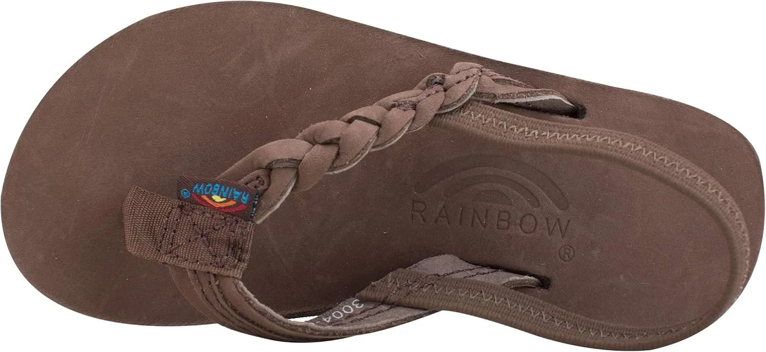 Rainbow Sandals Kid's Single Layer Premier Leather Flirty Braidy