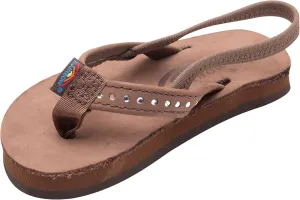 Rainbow Sandals Kid's Single Layer Premier Leather w/Narrow Crystal Strap