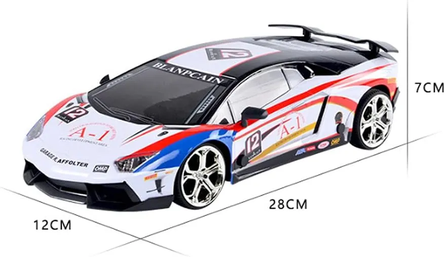 RC 2.4G Die-cast Racing Car 2.4G Alloy Drift Remote Control Car 4WD Mechanical Car Super Fast Charging Two Kinds of Tires Can Be Changed at Will, Boy Toy Car, Children’s Gift