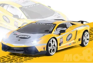 RC 2.4G Die-cast Racing Car 2.4G Alloy Drift Remote Control Car 4WD Mechanical Car Super Fast Charging Two Kinds of Tires Can Be Changed at Will, Boy Toy Car, Children’s Gift
