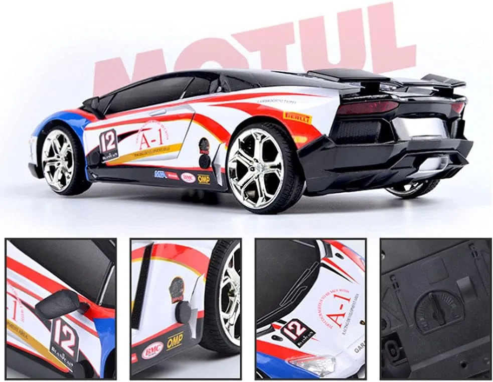 RC 2.4G Die-cast Racing Car 2.4G Alloy Drift Remote Control Car 4WD Mechanical Car Super Fast Charging Two Kinds of Tires Can Be Changed at Will, Boy Toy Car, Children’s Gift