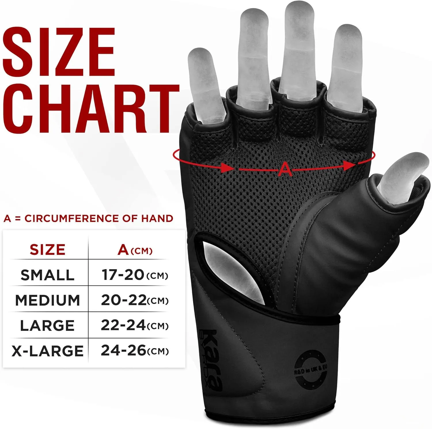 RDX MMA Gloves Grappling Sparring, Pre-Curved Mixed Martial Arts Mitts Men Women Boxing Gloves, Maya Hide Leather Kara Cage Fighting Workout, Combat Sports Training, Muay Thai, Punching Bag Kickboxing