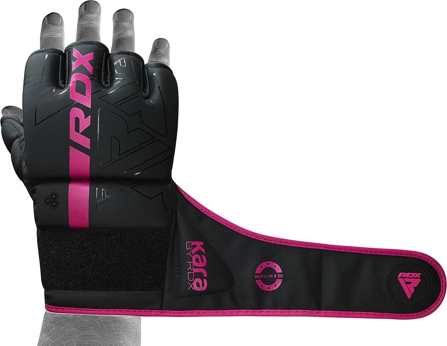 RDX MMA Gloves Grappling Sparring, Pre-Curved Mixed Martial Arts Mitts Men Women Boxing Gloves, Maya Hide Leather Kara Cage Fighting Workout, Combat Sports Training, Muay Thai, Punching Bag Kickboxing