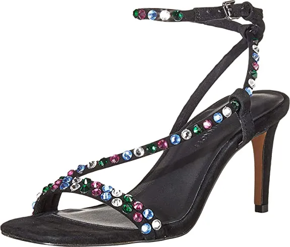 Rebecca Minkoff Womens Nanine Suede Evening Sandals Black 7 Medium (B,M)