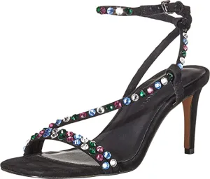 Rebecca Minkoff Womens Nanine Suede Evening Sandals Black 7 Medium (B,M)