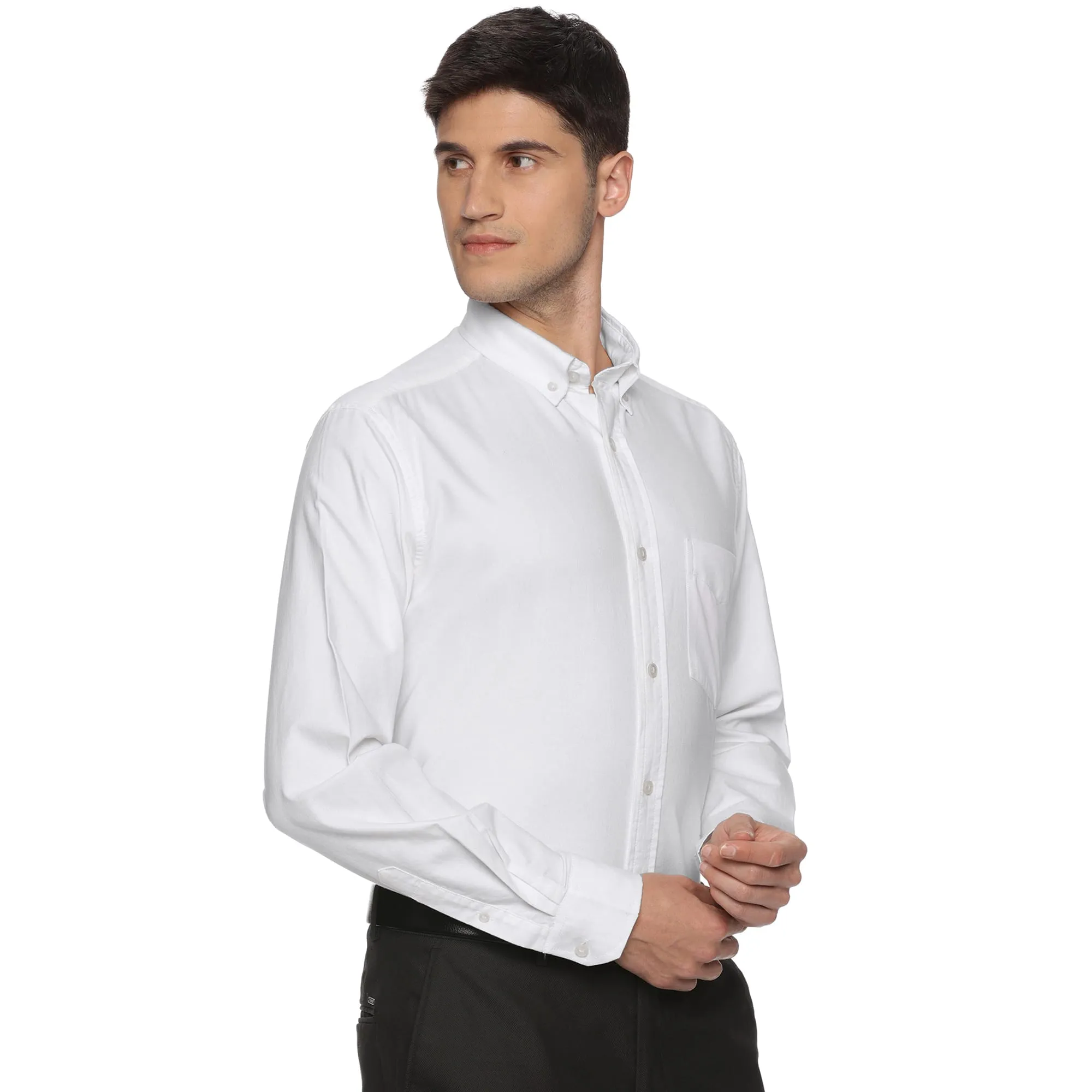 Regal Full Sleeves Oxford White Shirt