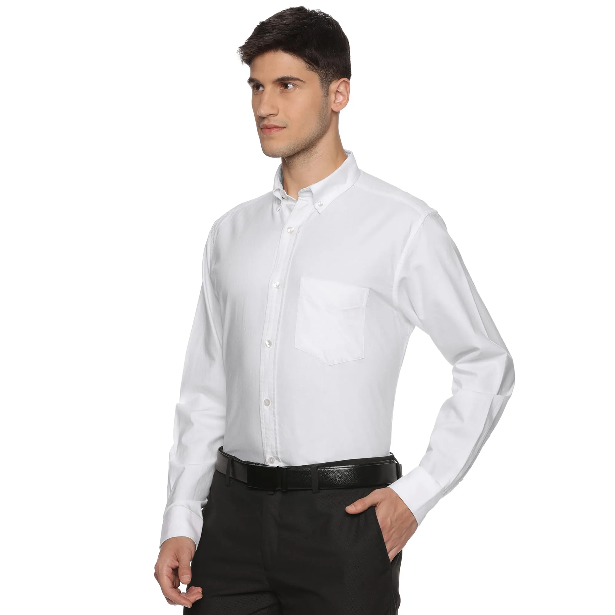 Regal Full Sleeves Oxford White Shirt