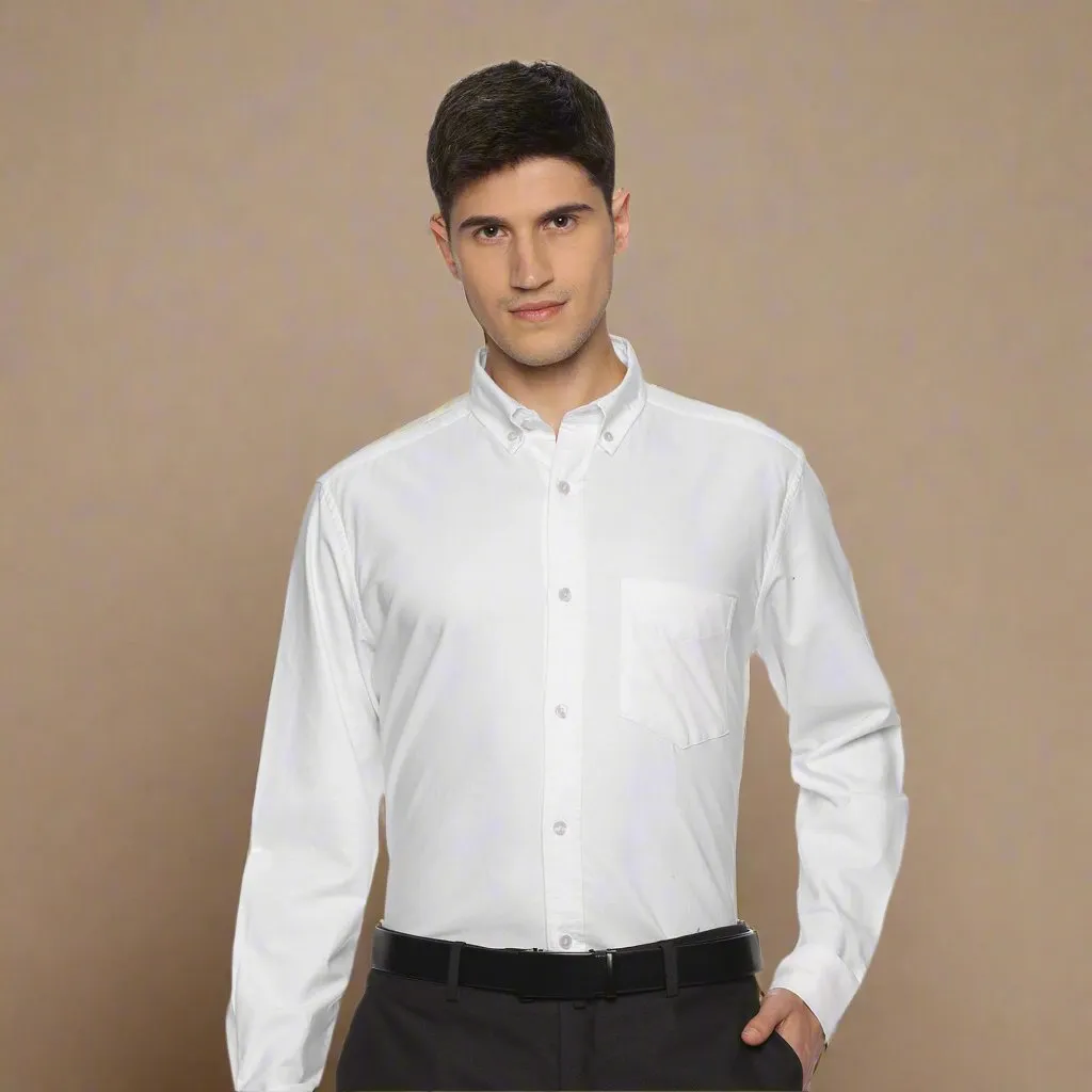 Regal Full Sleeves Oxford White Shirt
