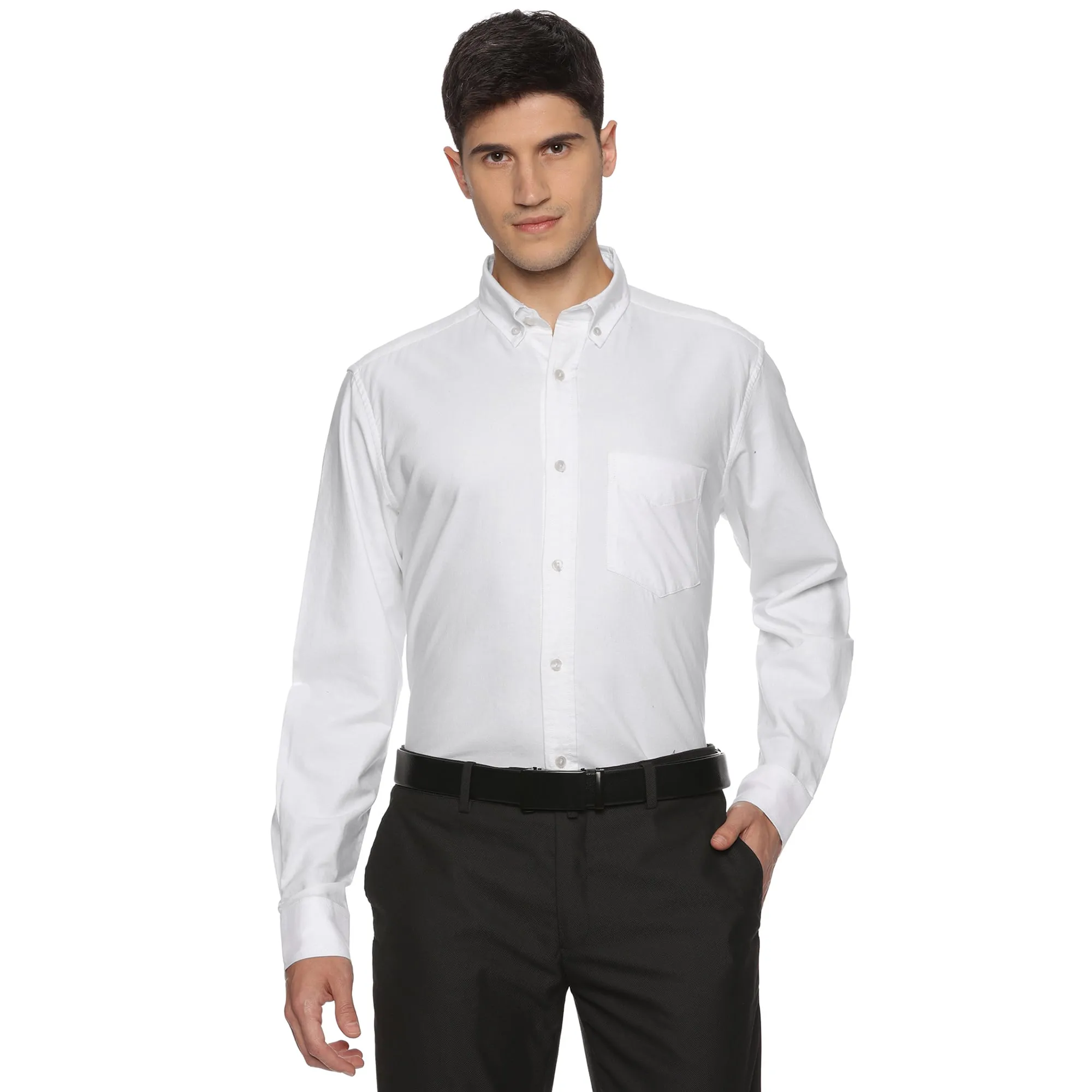 Regal Full Sleeves Oxford White Shirt