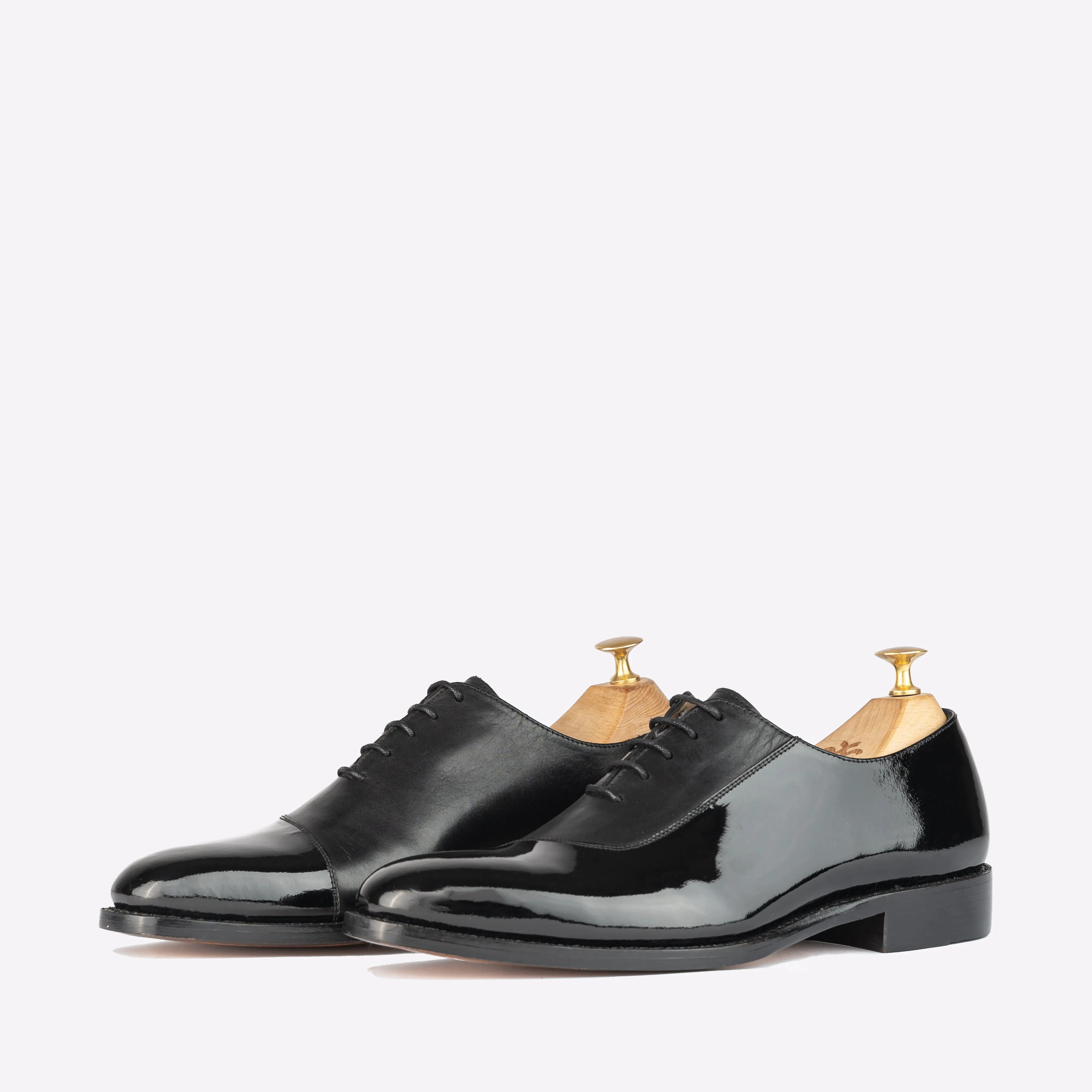 Repton Patent Black Oxford Shoes