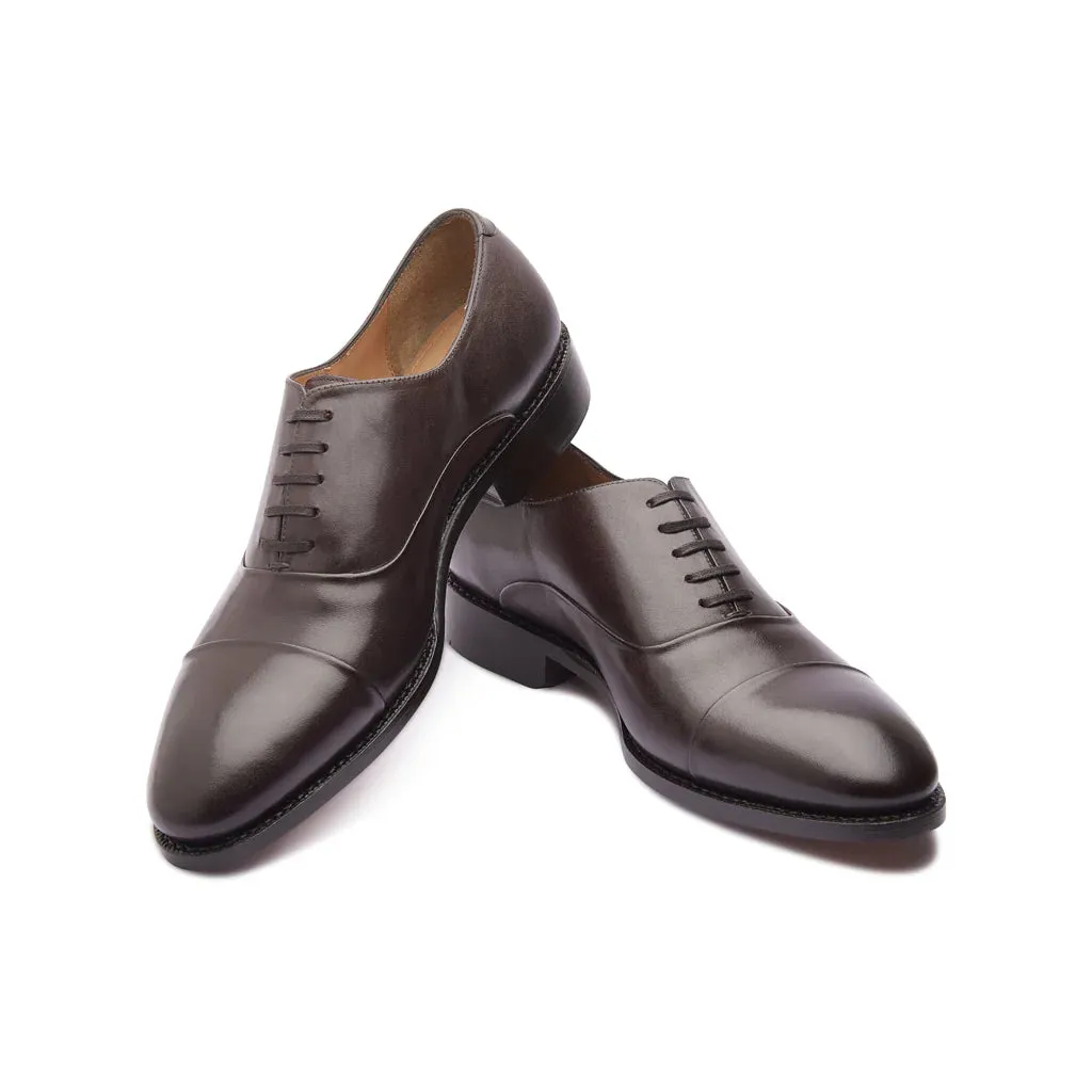 Romero Cap-toe Oxford - Brown | Hand Welted