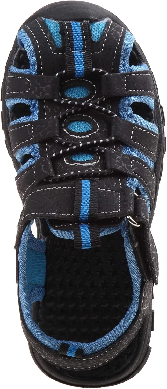 Rugged Bear Kids Boys Girls Closed-Toe Outdoor Sport Water Sandals - beach pool slide adjustable strap shoes athletic summer (Toddler/Little Kid/Big Kid)