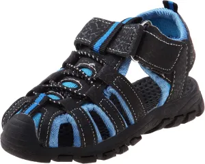 Rugged Bear Kids Boys Girls Closed-Toe Outdoor Sport Water Sandals - beach pool slide adjustable strap shoes athletic summer (Toddler/Little Kid/Big Kid)