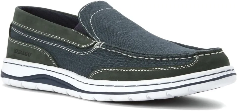 Sebago Men's Hartland Slip On (8 M in Navy Canvas/Nubuck)