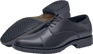 Shoes for Crews Senator, Men's Soft Toe Uniform Dress and Work Shoes, Slip Resistant, Water Resistant, Black, Size 7