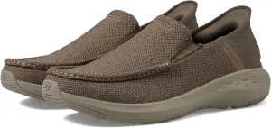 Skechers Men's Parson-Ralven 204804 Moc Toe Slip-Ins, Taupe, 8.5 Wide
