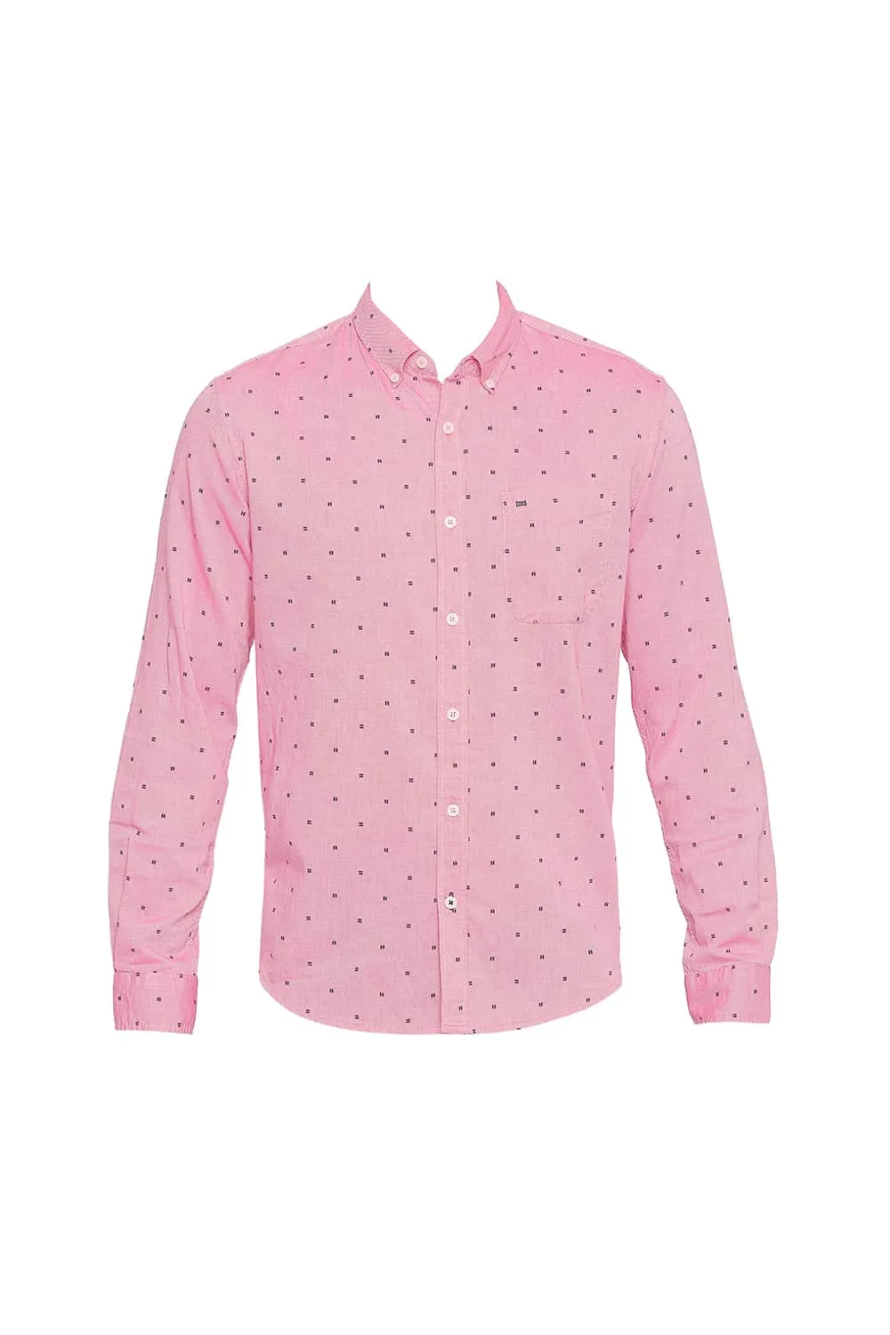 Slim Fit Oxford Printed Shirt