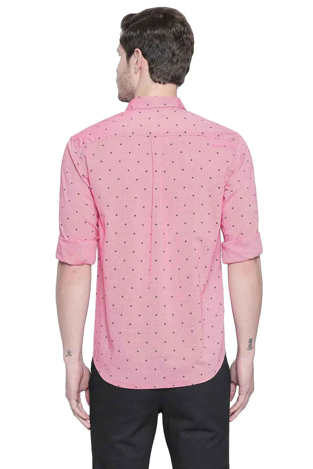 Slim Fit Oxford Printed Shirt
