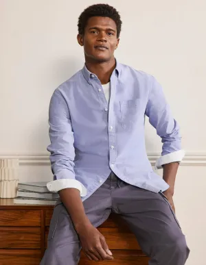 Slim Fit Oxford Shirt-Blue