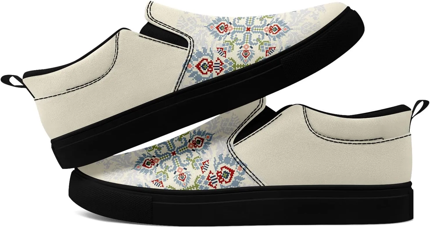 Slip on Shoes for Men Women Canvas Sneakers Loafers Classic Low Top Casual Shoes
