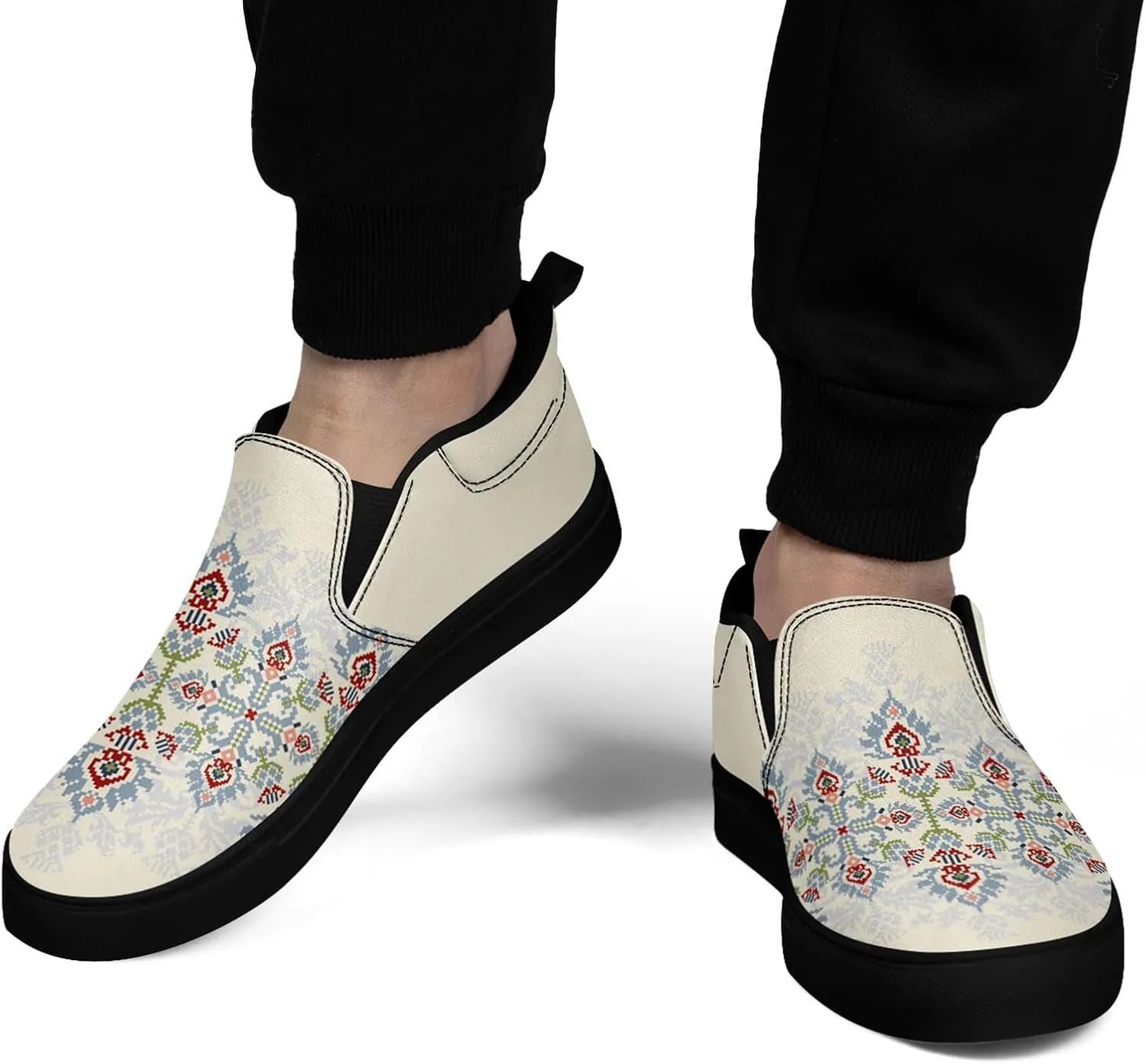 Slip on Shoes for Men Women Canvas Sneakers Loafers Classic Low Top Casual Shoes