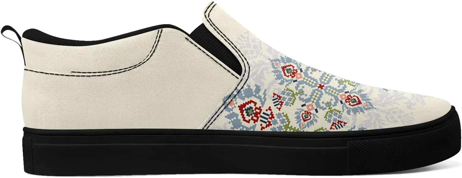 Slip on Shoes for Men Women Canvas Sneakers Loafers Classic Low Top Casual Shoes