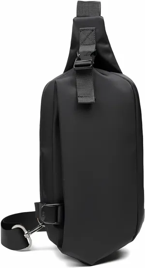 Small Sling Backpack for Women Men, Multipurpose Crossbody Shoulder Bag Trendy Fanny Pack Casual Daypack Purse Wallet for Travel Hiking Work Shopping, Black