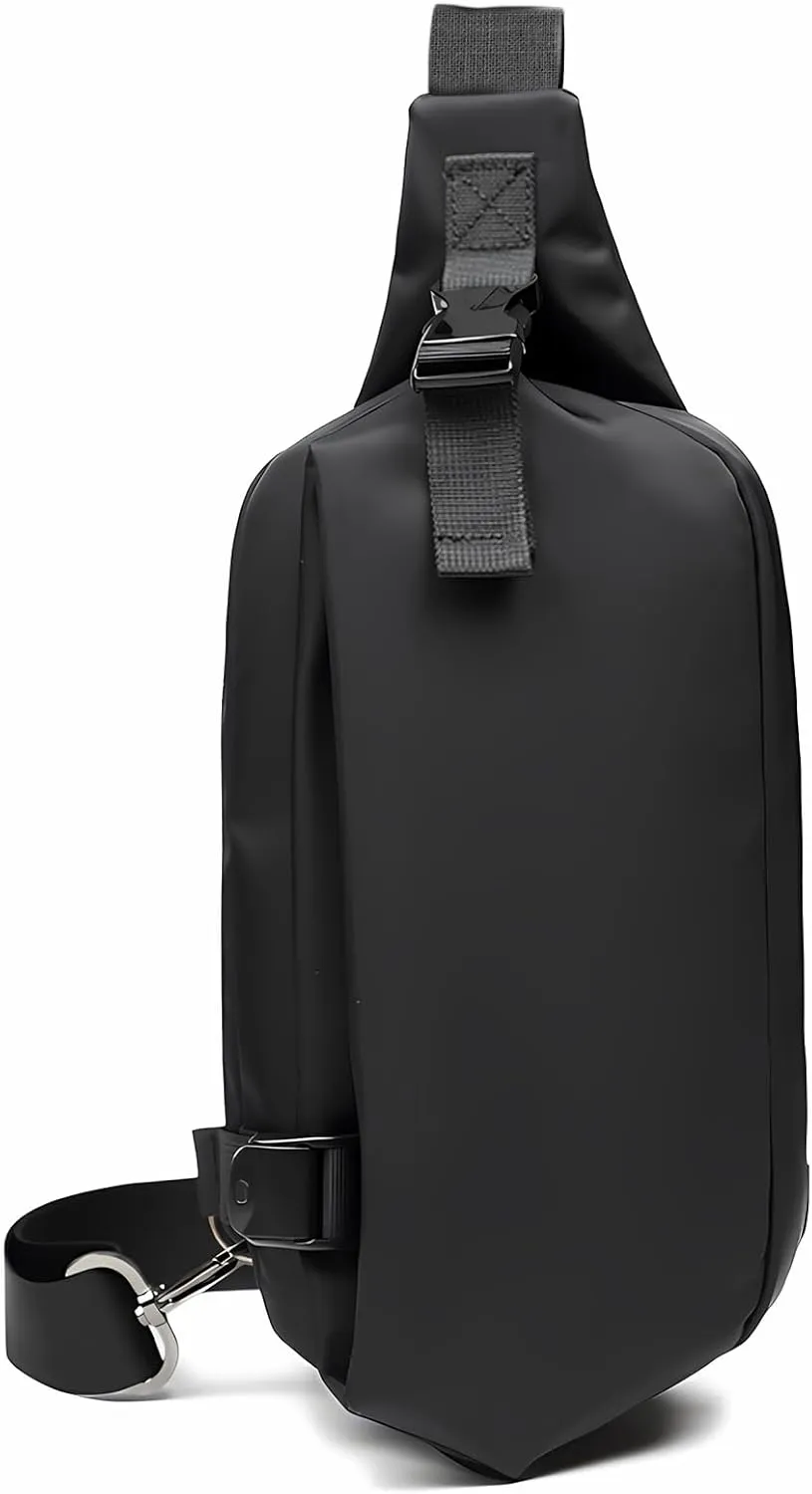 Small Sling Backpack for Women Men, Multipurpose Crossbody Shoulder Bag Trendy Fanny Pack Casual Daypack Purse Wallet for Travel Hiking Work Shopping, Black