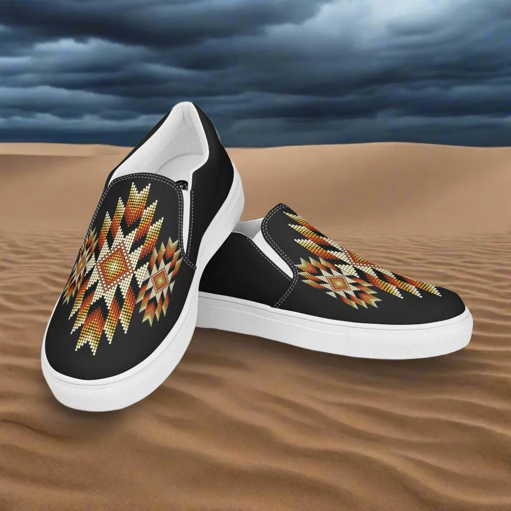 Southwest Slip-On Mens Canvas Shoes NightSky Halftone