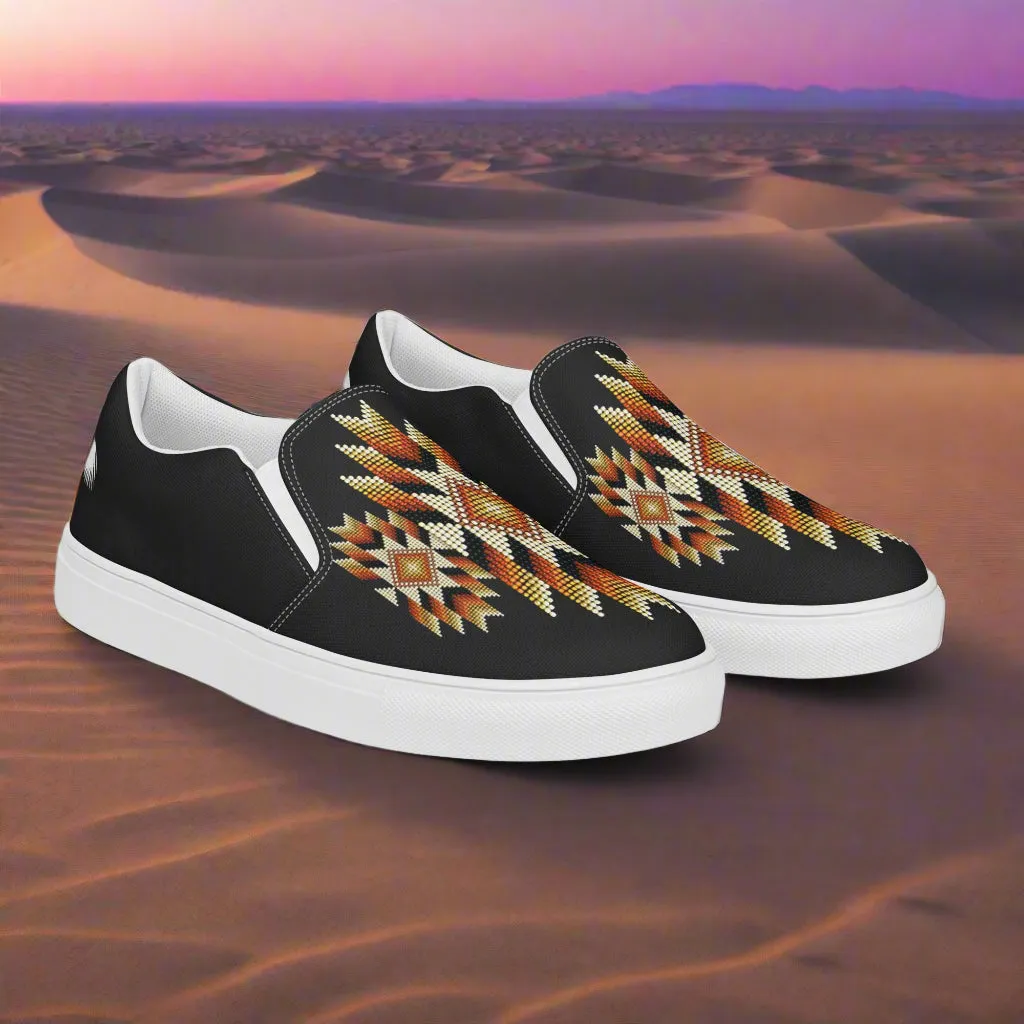 Southwest Slip-On Mens Canvas Shoes NightSky Halftone