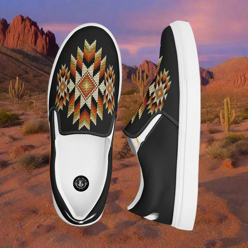 Southwest Slip-On Mens Canvas Shoes NightSky Halftone