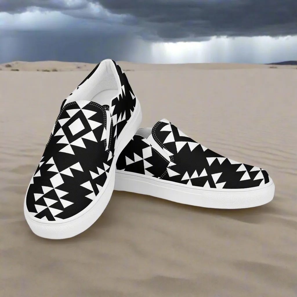 Southwest Styled Womens Slip-On Canvas Shoes