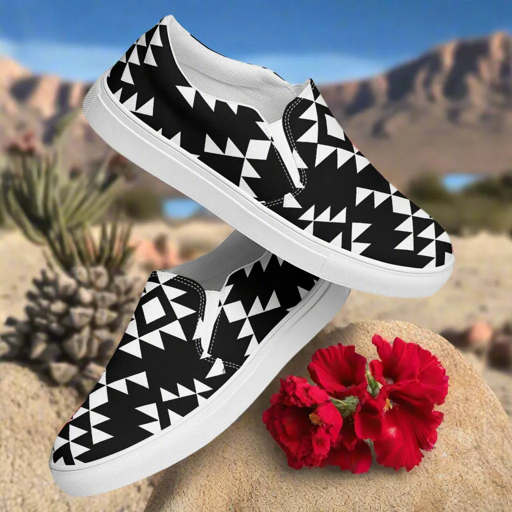 Southwest Styled Womens Slip-On Canvas Shoes