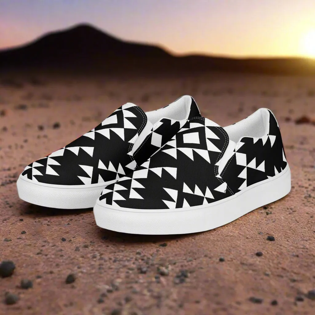 Southwest Styled Womens Slip-On Canvas Shoes