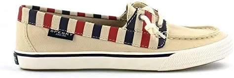 Sperry Women's Lounge Away Sneaker, Natural/Red, 8 M US