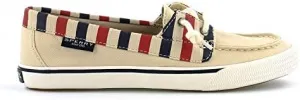 Sperry Women's Lounge Away Sneaker, Natural/Red, 8 M US