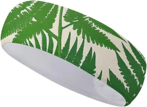 Sports Sweatbands Fern Green Plant Headbands for Men Women Moisture Wicking Headband Sweatband Headbands for Running Cycling Football Yoga Hairband for Women