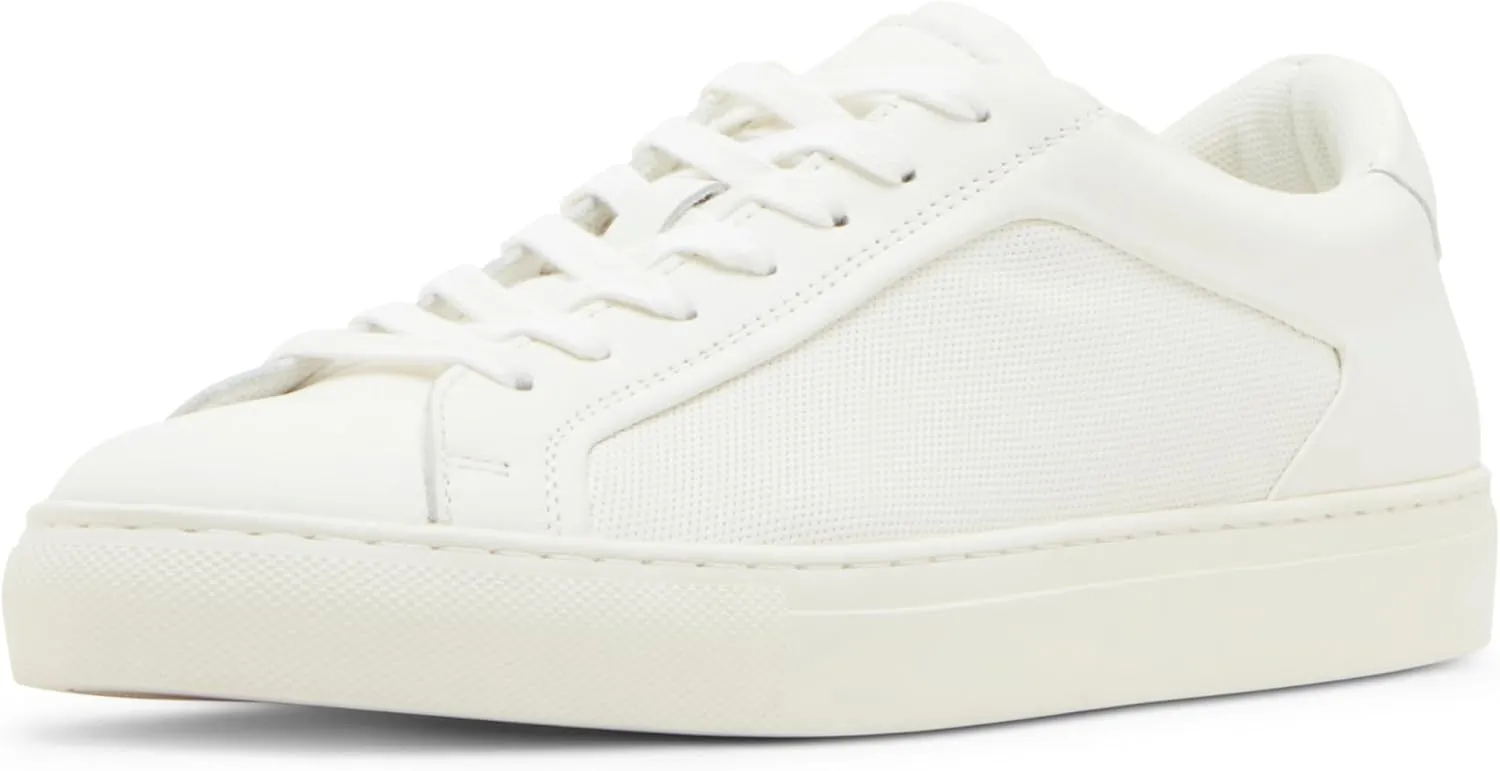 Steve Madden Men's FINNEAS Sneaker, White/White, 10