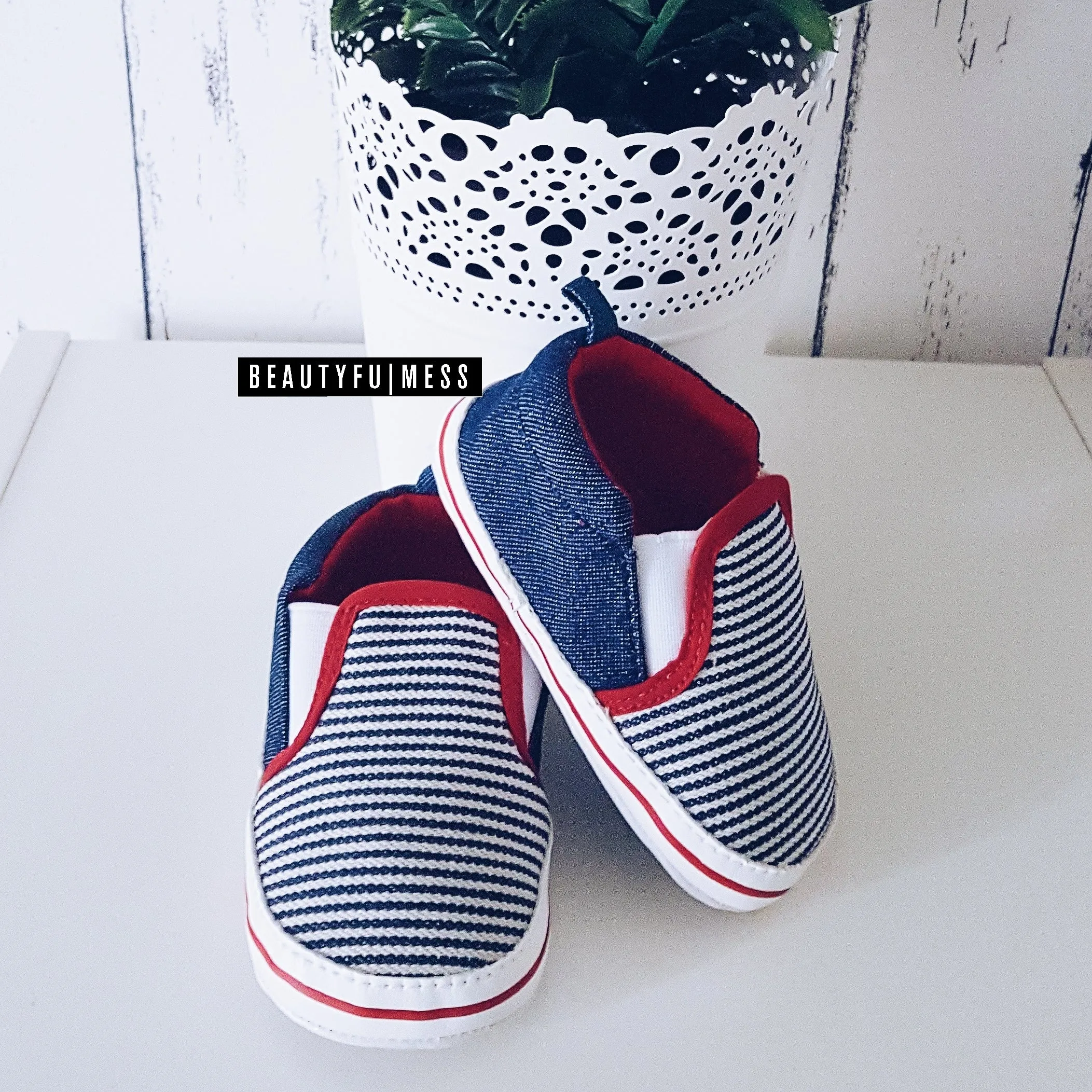 Striped Slip Ons