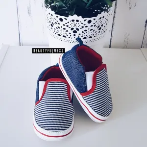 Striped Slip Ons