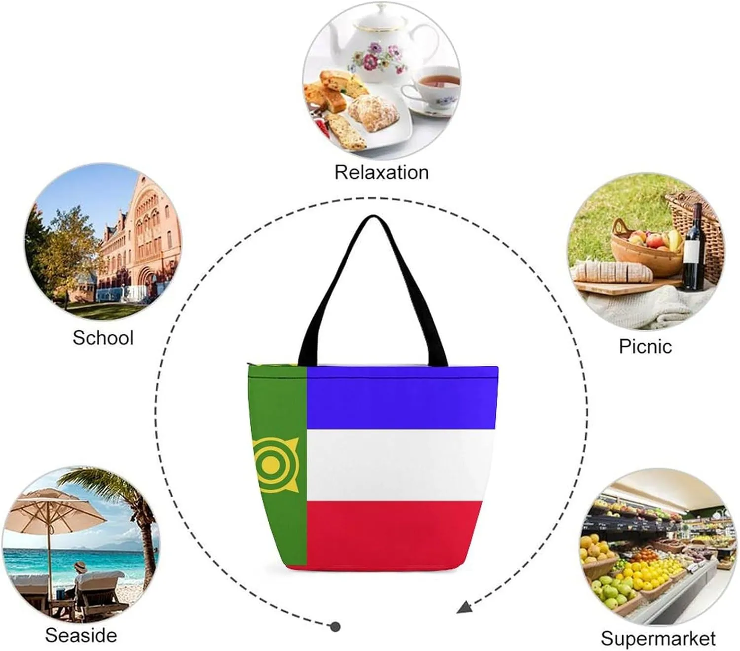 Stylish Cape Verde Flag Women's Practical Tote Handbag for Work and Casual Outings